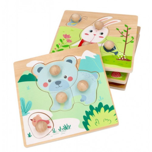 Drevené zábavné vkladacie puzzle 4 ročné obdobia