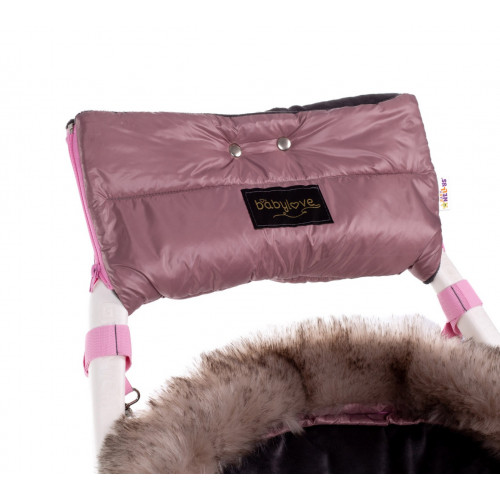 Rukávnik ku kočíka Baby Nellys STYLE, pudrově ružová