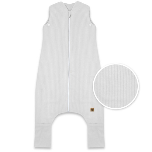 Spací vak so zahrnovacími nohavičkami, Soft Hand Made, prúžok, šedý, veľ. S