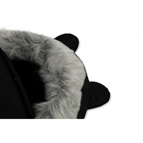 Zimný fusák s kožušinou 100x50cm, čierny