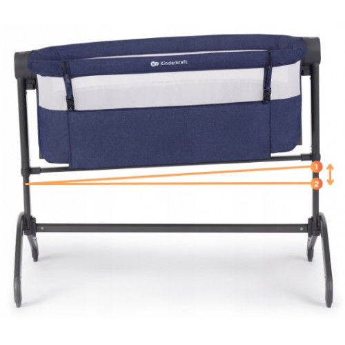 Kinderkraft Detská prídavná postieľka 2v1, Bea - jeans