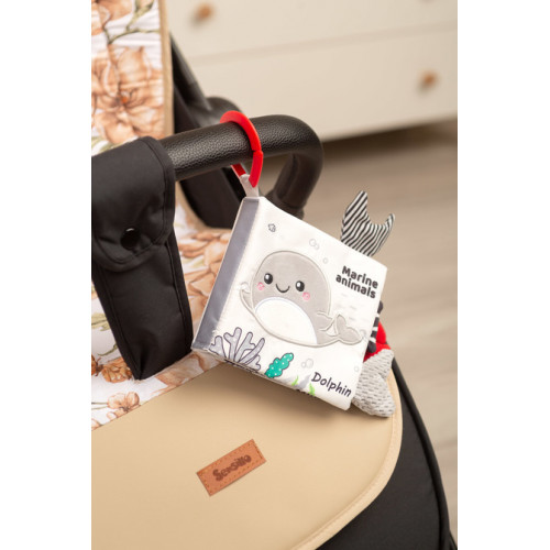 Kontrastná knižka pre bábätko black&white - Delfínik