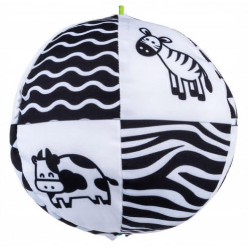 Kontrastný obojstranný balónik Bali Bazoo so zvončekom