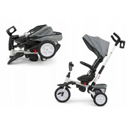 Luxusná Trojkolka Milly Mally Stanley Rubber Grey, sivá