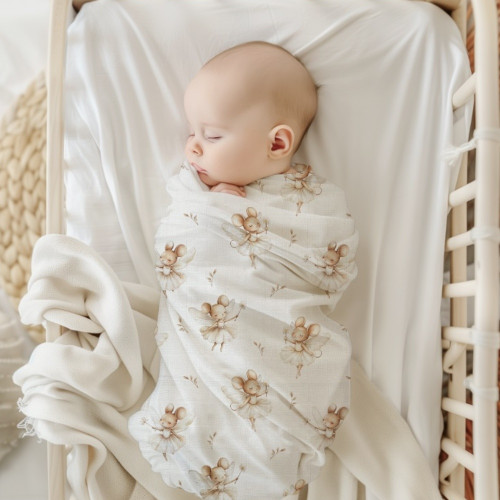 Luxusná osuška, plienka 110x110cm, bambusová, Myšky