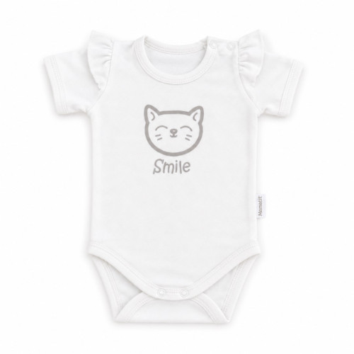 2D sada - body s krátkym rukávom Cat + tutu suknička cream, veľ. 80