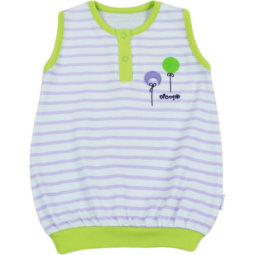 Nicol Triko kr.rukáv  vel. 86 - BALONKY, fialové prúžky