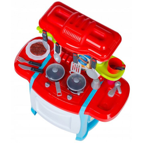 Wanyida Toys Detská kuchynka s príslušenstvom - červená/modrá