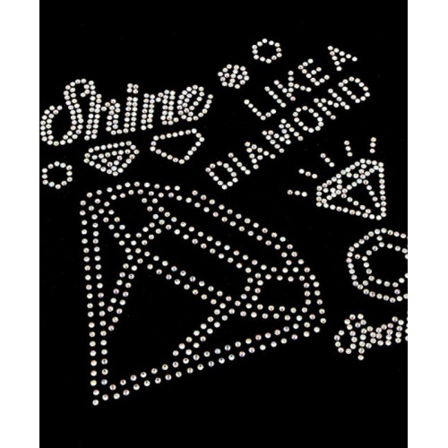 Nažehlovačka so zirkónmi a diamantmi Tulimi - FLOWER