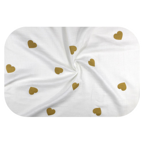 Tetra plienky 3ks DELUX - Gold Love 70 x 80 cm, biele