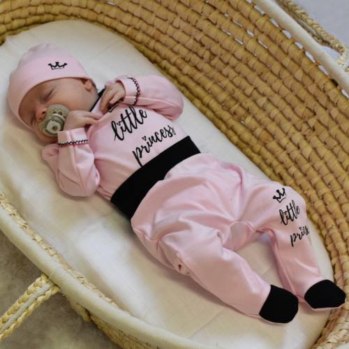 Baby Nellys Body dlhý rukáv, veľ. 68, ružové - Little Princess