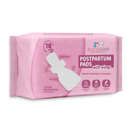 Výhodné balenie - Vysoko absorpčné popôrodné vložky s krídelkami - 3x 10ks