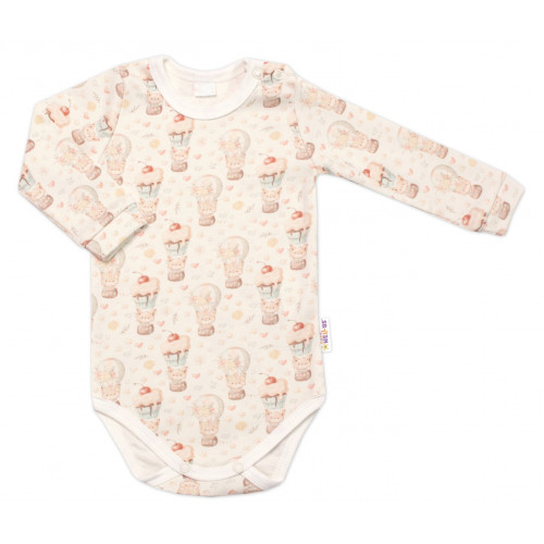 2-dielna sada body zap. pri krku + polodupačky, Baby Nellys, Sweet Candy - krémová