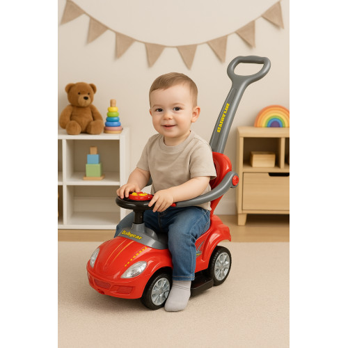 Odrážadlo Race Car 2v1 so zvukom - červené