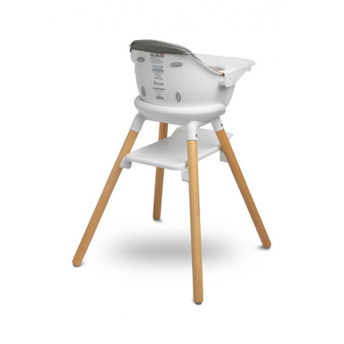 Multifunkčná jedálenská stolička, stolček Bravo, sivá