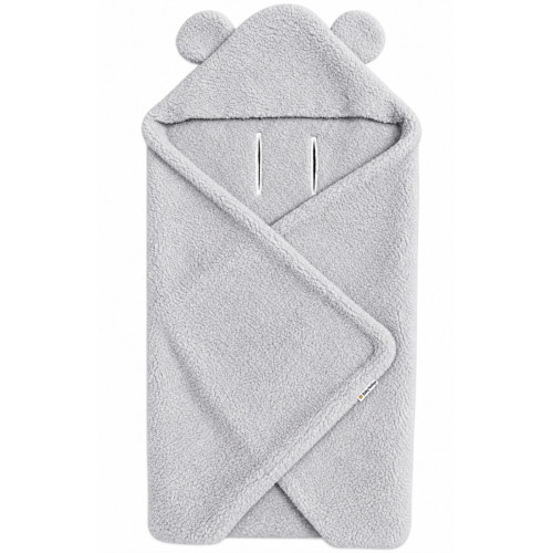 Fusák, deka s kapucňou do autosedačky Baránok, Baby Nellys - sivá