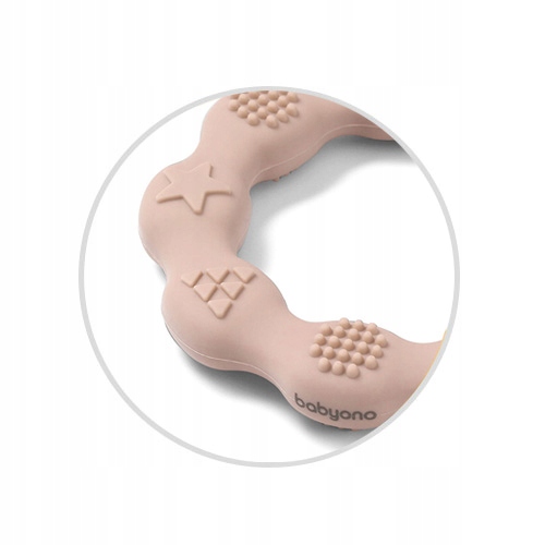 Silikónové hryzátko RING – prerezávanie zúbkov, BPA FREE, senzorické, béžové