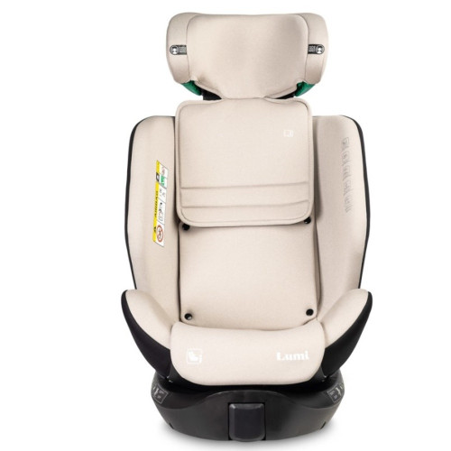 Autosedačka Lumi i-Size 40-150 cm, Isofix, 360 °, rastová, od 0m + do 12 rokov - béžová