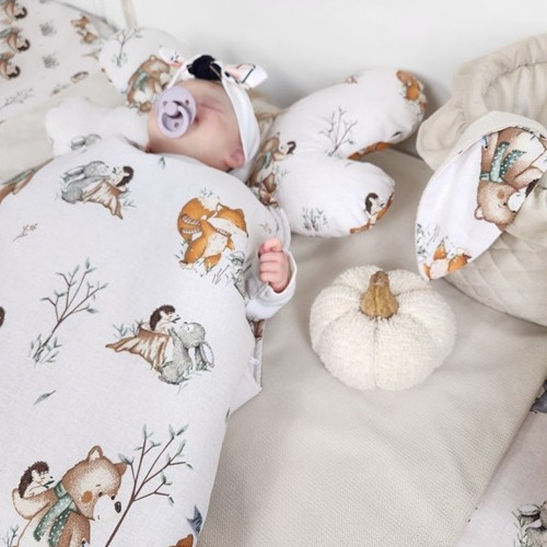 Spací vak, bavlna, 74 cm, Friends time - latte