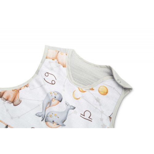 Spací vak mušelín, bavlna, Zverokruh, 70x45cm, S - šedý