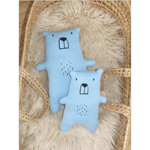 Maznáčik, dekoracia pre bábätká Z&Z Maxi Bear 46 cm, modrý
