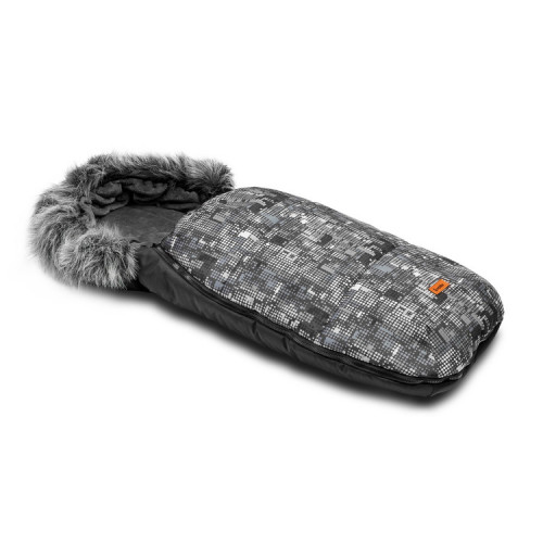 Prešívaný fusák s kožušinou SENSILLO OLAF DOTS - grafit