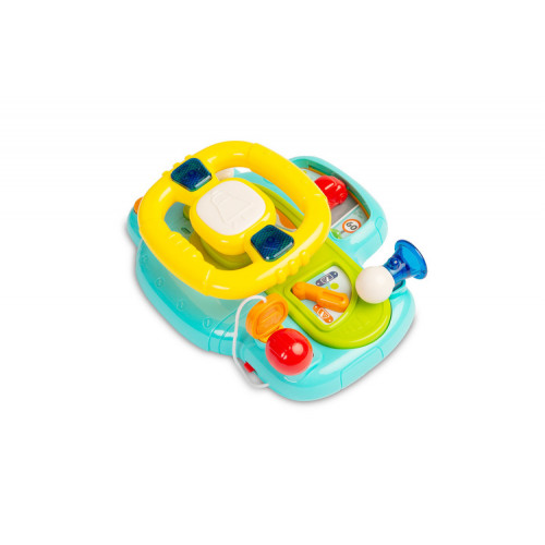 Interaktívna hračka so zvukom, volant - tyrkysový