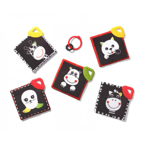 BabyOno Zábavná kontrastná edukatívna knižka Dream Team C - More Collection