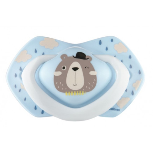 Canpol Babies 2 ks symetrických silikónových cumlíkov, +18m, Bonjour Paris, sivá/modrá