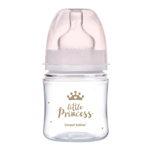 Darčeková sada Little Princess Canpol Babies 0-6m, fľaštička, cumlíky, retiazka + taška