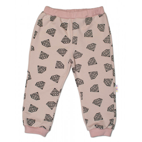 Bavlnená tepláková súprava Baby Nellys ® - Diamant, pudrová, veľ. 62