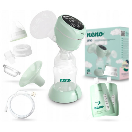 Neno Uno Dvojfázová bezdrôtová odsávačka materského mlieka, mätová/zelená