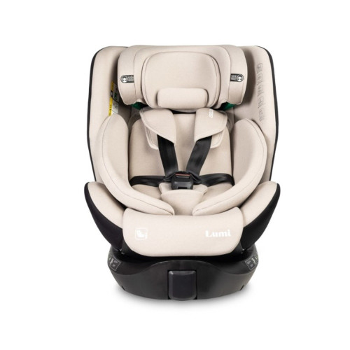 Autosedačka Lumi i-Size 40-150 cm, Isofix, 360 °, rastová, od 0m + do 12 rokov - béžová