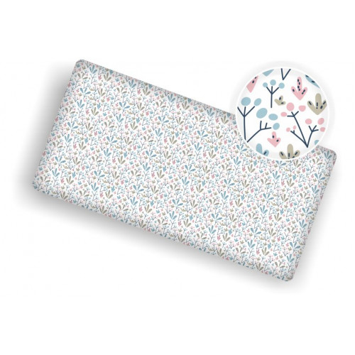 Baby Nellys bavlnené prestieradlo do postieľky Kalinka - biela