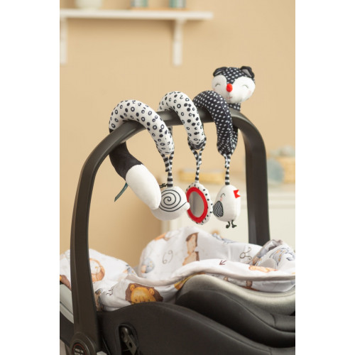 Edukačná, kontrastná špirála black&white - Líška