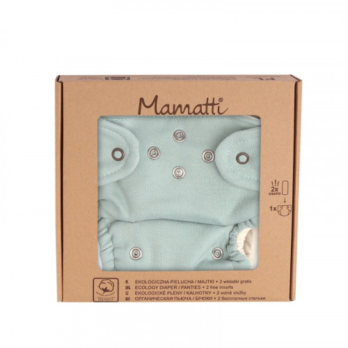 Mamatti Látková plienka EKO sada - nohavičky + 2 x plienka, veľ. 5 - 14 kg, Dino