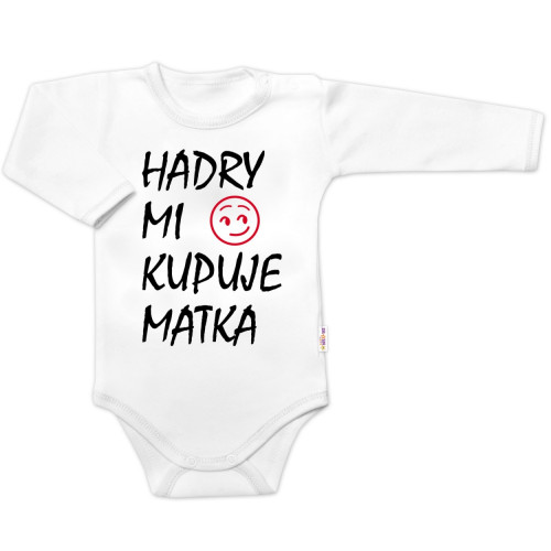 Body dlhý rukáv Hadry mi kupuje matka, Baby Nellys, biele, veľ. 50