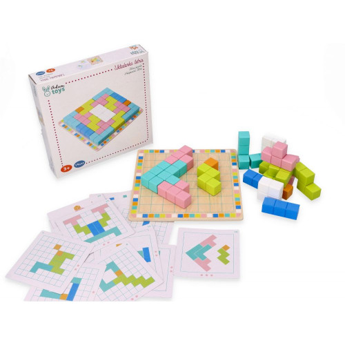 Adam Toys Drevená skladacia hra TETRIS - 19ks