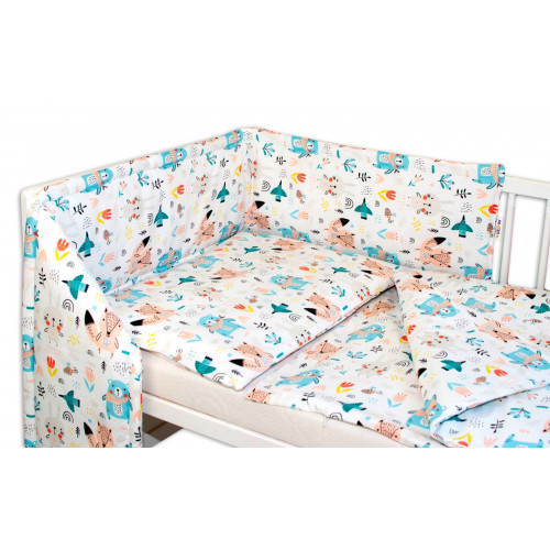 Baby Nellys Mantinel s obliečkami Forest girl , 135x100 cm