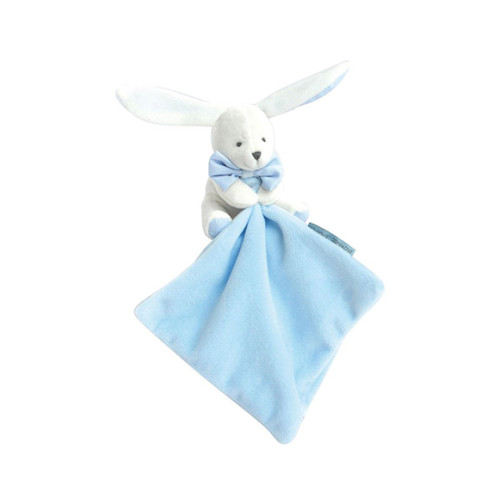 Doudou Darčeková sada modrá - zajačik s muchláčikom 10 cm
