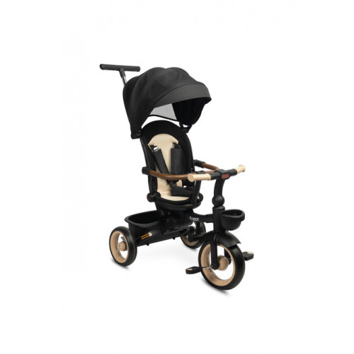 Multifunkčná detská trojkolka SABER - béžová, čierna