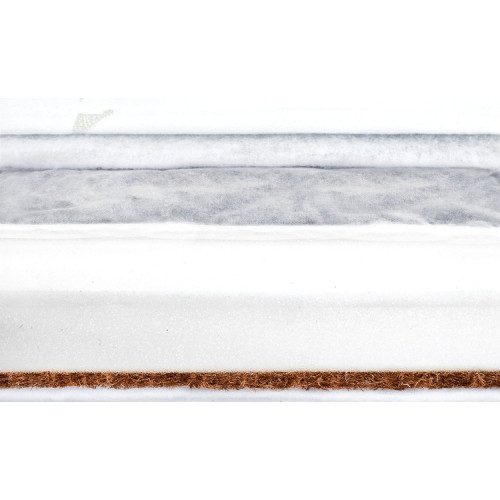 Detský matrac do postieľky 60x120cm, kokos, pena, pohánka Luxe, Aloe