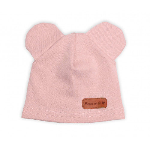 Bavlnená súprava pre bábätko do pôrodnice 5D, Made with love, pudrová