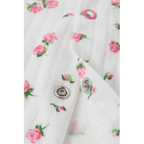 Zavinovacie body + polodupačky, 2D sada, Amélia, biela/ružová