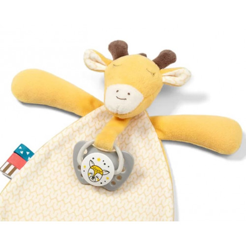 BabyOno Prítulníček s pútkom na cumlík - Skinny Mate Hank, žltá