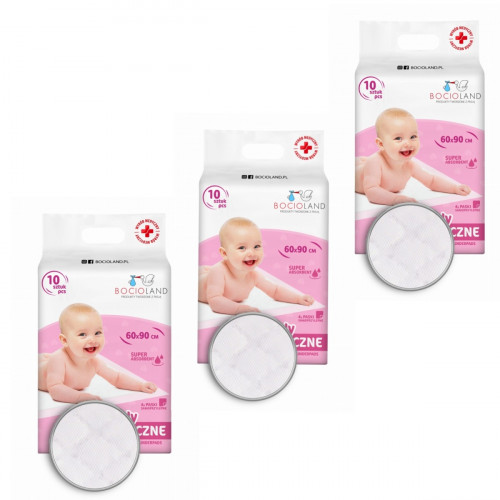 Výhodné balenie - Prebaľovacie podložky, jednorazové, 3x10ks, 60x90cm