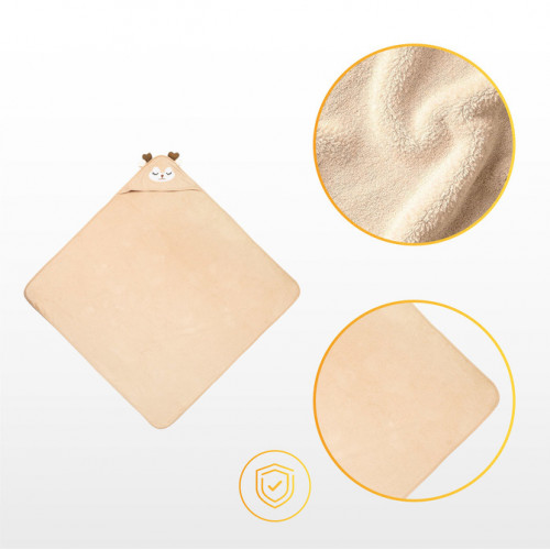 Detská osuška 100x100cm, froté bavlna, Teddy - biela