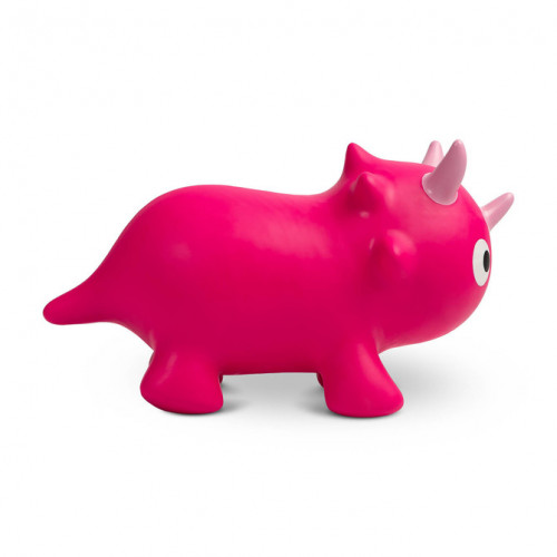 Skákacie Dino s pumpičkou, pink