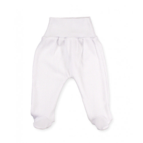 Zavinovacie body dl. rukáv + polodupačky s rebrovaným vzorom, 2D sada MBaby, biele, veľ.68