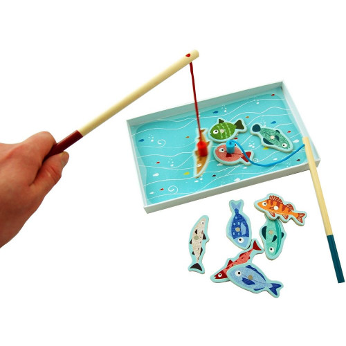 Adam Toys Drevená hra Tučniak na rybách